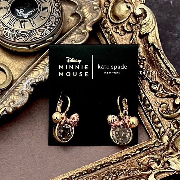 KATE SPADE • New York x Disney Minnie Mouse Stone Leverback Earrings - Picture 3 of 3